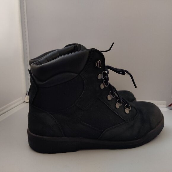 Timberland Black Leather Field Boots Winter Boots Men Size 7 - Picture 1 of 9
